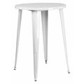 Flash Furniture 30" W, 30" L, 41" H, Metal Top, White CH-51090-40-WH-GG