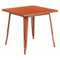Flash Furniture Copper Metal Table, 31.5SQ ET-CT002-1-POC-GG