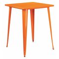 Flash Furniture 33.25" W, 33.25" L, 40.75" H, Metal Top, Orange CH-51040-40-OR-GG