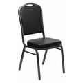 Flash Furniture Banquet Chair, 20-1/4"L38"H, VinylSeat, HerculesSeries FD-C01-SILVERVEIN-BK-VY-GG