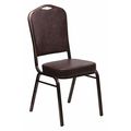 Flash Furniture Banquet Chair, 20-1/4" L 38" H, Vinyl Seat, Hercules Series FD-C01-COPPER-BRN-VY-GG