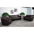 Flash Furniture Living Room Set, 30" x 31-1/4", Upholstery Color: Brown 222-SET-BN-GG