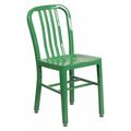 Flash Furniture Gael Commercial Grade Green Metal Indoor-Outdoor Chair CH-61200-18-GN-GG