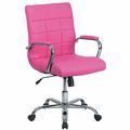 Flash Furniture Contemporary Chair, 18-1/2" to 22-1/4" Height, Fixed Arms, Pink GO-2240-PK-GG