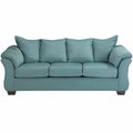 Flash Furniture Sofa, 39" x 40", Upholstery Color: Blue FSD-1109SO-SKY-GG