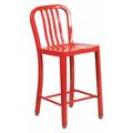 Flash Furniture 24" High Red Metal Counter Height Stool CH-61200-24-RED-GG