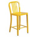 Flash Furniture 24" High Yellow Metal Counter Height Stool CH-61200-24-YL-GG