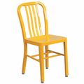 Flash Furniture Gael Commercial Grade Yellow Metal Indoor-Outdoor Chair CH-61200-18-YL-GG