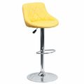 Flash Furniture Yellow Vinyl Barstool, Adj Height CH-82028A-YEL-GG