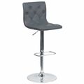 Flash Furniture Tufted Gray Vinyl Barstool, Adj Height CH-112080-GY-GG