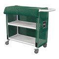 Royal Basket Trucks PVC Cart, 42", 2 Shlf, Green Mesh R42-EEX-L2A-3ULN