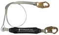 Falltech Shock Absorbing Lanyard, 6 ft., Silver G8256T