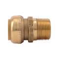 Sharkbite Push-to-Connect, Threaded Male Adapter, 1 in Tube Size, Brass, Brass U140LF