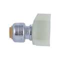 Sharkbite Push-to-Connect, Threaded Faucet Connector, 1/4 in Tube Size, Brass, Brass U3525LF