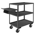 Zoro Select Order-Picking Utility Cart with Lipped Metal Shelves, Steel, Flat, 3 Shelves, 3,600 lb OPCPFS-243648-3-6PH-95