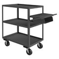 Zoro Select Order-Picking Utility Cart with Lipped Metal Shelves, Steel, Flat, 3 Shelves, 3,600 lb OPCPFS-306048-3-6PH-95