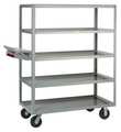 Little Giant Order-Picking Utility Cart with Lipped Metal Shelves, Steel, Flat, 5 Shelves, 3,600 lb 5ML-2448-6PH-WSP