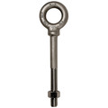 Ken Forging Machinery Eye Bolt With Shoulder, 1/2"-13, 12 in Shank, 1 in ID, 316 Stainless Steel, Plain N2025-316SS-12