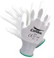Condor Polyurethane Coated Gloves, Palm Coverage, White, 2XL, PR 19L498