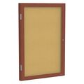 Ghent Enclosed Cork Bulletin Board 36x24", 1 Door PW13624K