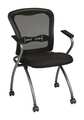 Office Star Chair, Folding, Fabric/Metal, Coal, PK2 84440-30