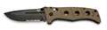 Benchmade Folding Knife, Drop Point, 3-13/16 In, Sand 275SBKSN