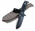 Benchmade Fixed Blade Knife, Fine, 4-1/4 In, Black 375BKSN