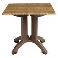Grosfillex Atlanta Square Table, 32", Wicker Decor UT370018
