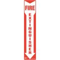 Jj Keller Fire Extinguisher Sign, 3" x 13.5", Vinyl 8001200