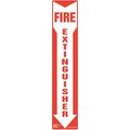 Jj Keller Fire Extinguisher Sign, 3" x 13.5", Alum. 8001201