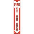 Jj Keller Fire Extinguisher Sign, 4" x 18", Alum. 8001204