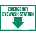 Jj Keller Emergency Eyewash Station Sign, 8001288 8001288
