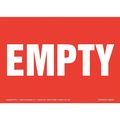 Jj Keller Empty Sign, 10" x 7", Aluminum 8001214