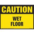 Jj Keller Caution, Wet Floor, OSHA Sign 8001296