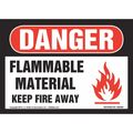 Jj Keller Flammable Material Keep Fire Away Label 8001298