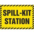 Jj Keller Spill-Kit Station Sign, 14"x10", Laminated, 8001208 8001208