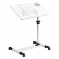 Flash Furniture Adjustable Height Steel Mobile Computer Desk, White, Laminate NAN-JG-06B-WH-GG