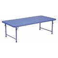 Flash Furniture Rectangle Folding Table, 29" W, 19" H, Blue RB-3060-KID-BL-GG