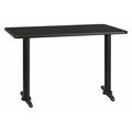 Flash Furniture Rectangle Laminate Table Top, 30" W, 48" L, 31.125" H, Laminate Top, Wood Grain XU-BLKTB-3048-T0522-GG