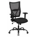 Flash Furniture Contemporary Chair, Plastic, 17-1/2" to 20-3/4" Height, Adjustable Arms, Black WL-5029SYG-A-GG