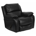 Flash Furniture Contemporary Chair, Leather, 21" Height, Fixed Arms, Black MEN-DA3439-91-BK-GG