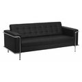 Flash Furniture Sofa, 33" x 31-1/2", Upholstery Color: Black ZB-LESLEY-8090-SOFA-BK-GG