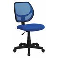 Flash Furniture Mesh Task Chair, 15-1/2" to 19-1/2", Blue WA-3074-BL-GG