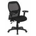 Flash Furniture Contemporary Chair, Mesh, 18" to 22" Height, Adjustable Arms, Black Mesh LF-W42B-GG