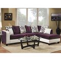 Flash Furniture Sectional, 34" to 73" x 37", Upholstery Color: Purple RS-4124-05SEC-GG
