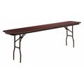 Flash Furniture Rectangle Training Table, 18" X 96" X 30", Laminate Top, Wood Grain YT-1896-HIGH-WAL-GG
