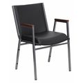 Flash Furniture Stack Armchair, Blk Frame Fnsh, Blk Vinyl XU-60154-BK-VYL-GG