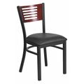 Flash Furniture Restaurant Chair, 21"L32"H, VinylSeat, HerculesSeries XU-DG-6G5B-MAH-BLKV-GG