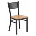Flash Furniture Restaurant Chair, 20"L33-1/4"H, HerculesSeries XU-DG-60115-GRD-NATW-GG