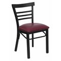 Flash Furniture Restaurant Chair, 19-1/2"L31-3/4"H, HerculesSeries XU-DG6Q6B1LAD-BURV-GG